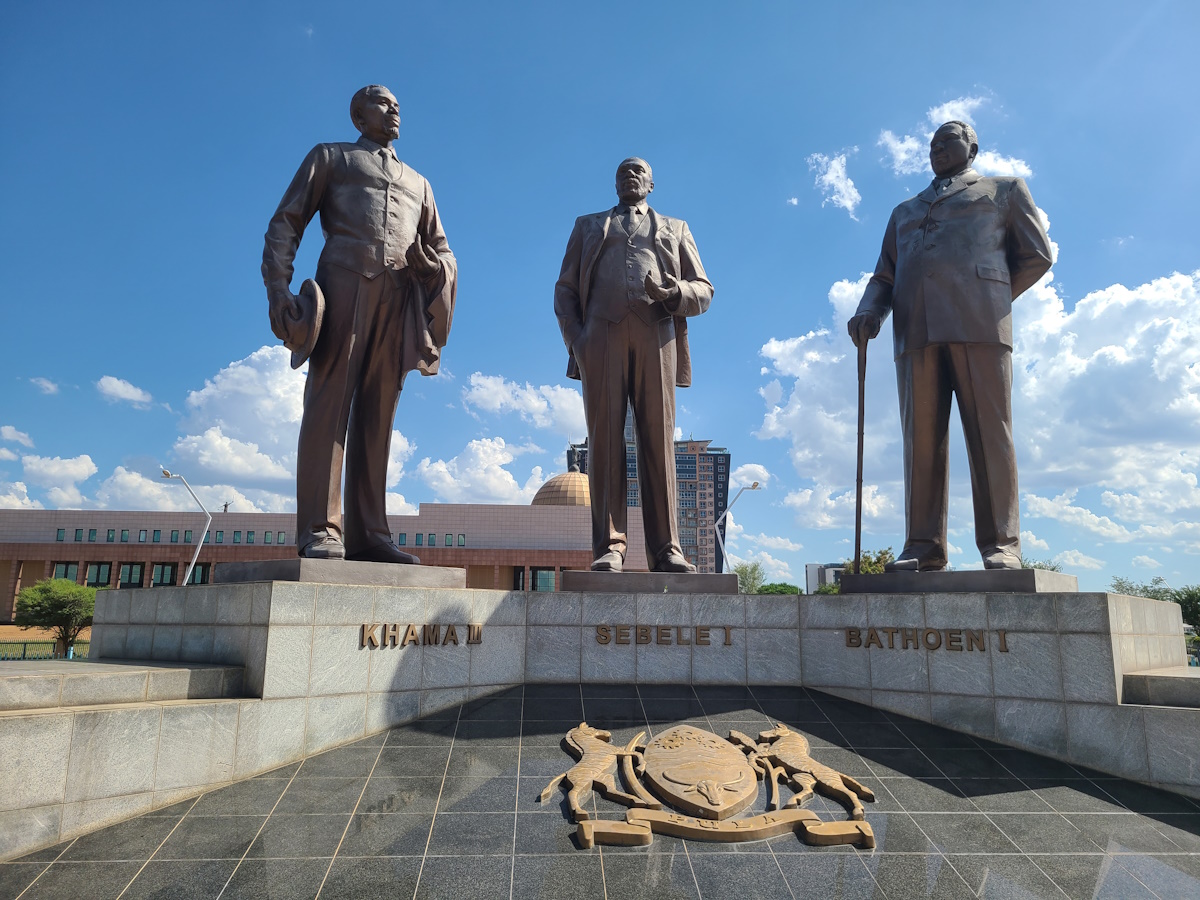 Three Dikgosi Monument, bronze statues of three tribal chiefs